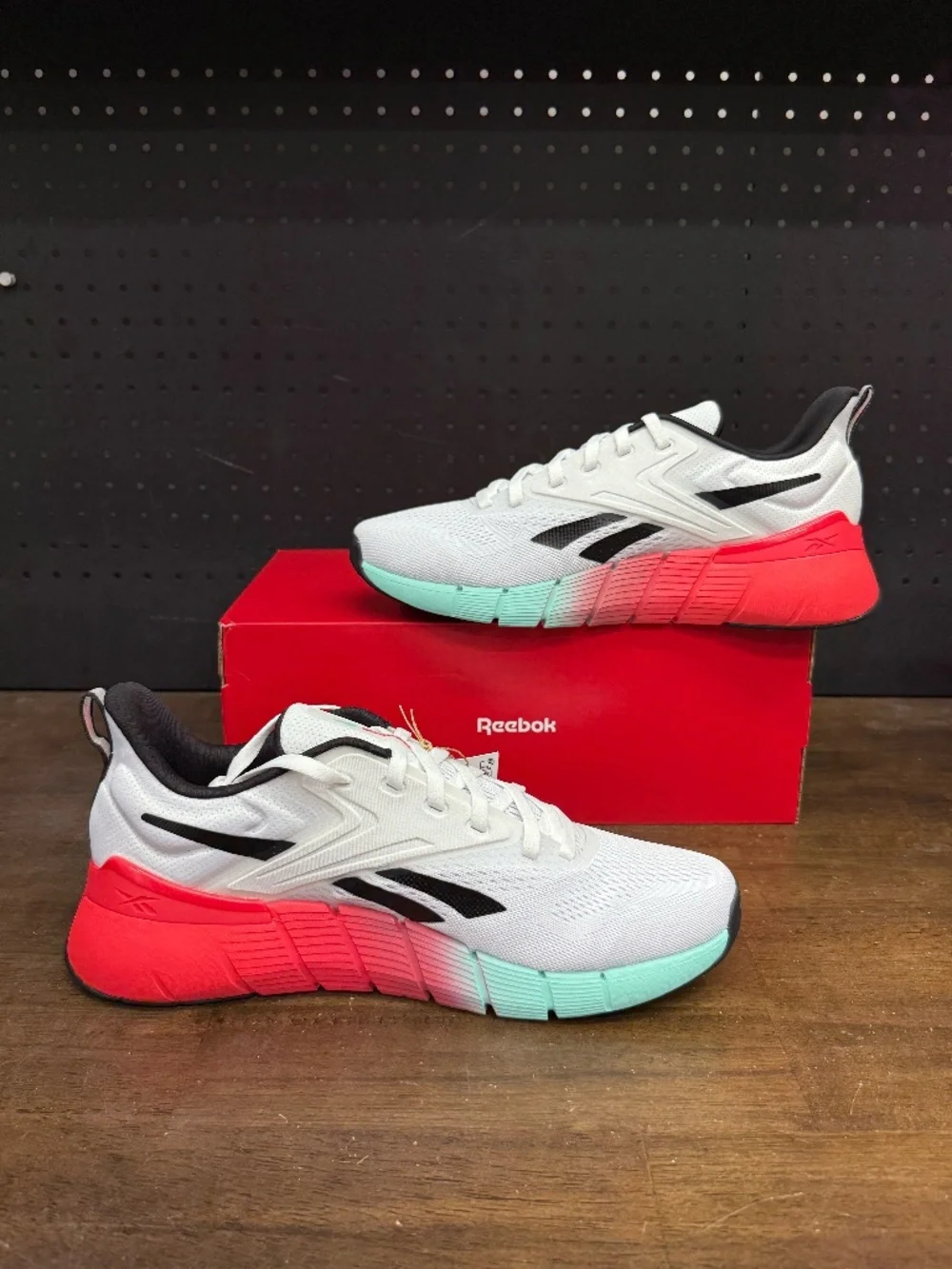 New W/ Box! Men's Reebok Nano Gym 'White/Black/Energy Red' Training Sneakers